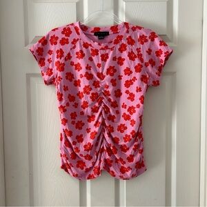 Sanctuary Floral Print Ruched T-Shirt